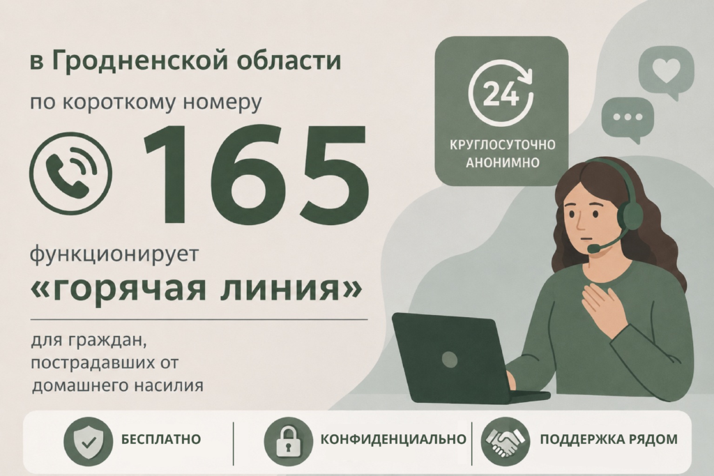 Горячая линия 165 для граждан, пострадавших от домашнего насилия
